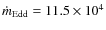 $\dot m_{\rm Edd} = 11.5\times10^4$