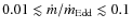 $0.01\lesssim \dot m/\dot m_{\rm Edd}\lesssim0.1$