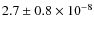 $2.7\pm0.8\times10^{-8}$