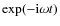 ${\rm exp}(-{\rm i}\omega t)$