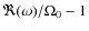 $\Re (\omega )/\Omega _0 -1$