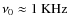 $\nu_0\approx 1~{\rm KHz}$