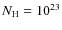 $N_{\rm H}=10^{23}$