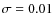 $\sigma=0.01$