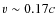 $v\sim 0.17c$