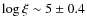 $\log{\xi}\sim5\pm 0.4$