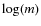 $\log(m)$