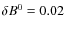 $\delta
B^0=0.02$