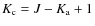 $K_{\rm c}=J-K_{\rm a}+1$