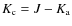$K_{\rm c}=J-K_{\rm a}$