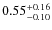 $\rm0.55^{+0.16}_{-0.10}$