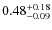 $\rm0.48^{+0.18}_{-0.09}$