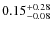 $\rm0.15^{+0.28}_{-0.08}$