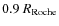 $0.9~R_{\rm Roche}$