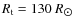 $R_{\rm t} = 130~R_{\hbox{$\odot$ }}$