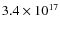 $3.4 \times 10^{17}$