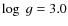 $\log~g=3.0$