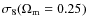 $\sigma _8(\Omega _{\rm m}=0.25)$