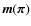 $\vec{m}(\vec{\pi})$