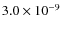 $3.0\times 10^{-9}$