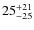 $\rm 25 ^{+21}_{-25}$