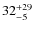 $\rm 32^{+ 29}_{- 5}$