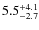 $\rm 5.5^{+ 4.1}_{- 2.7}$