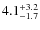 $\rm 4.1^{+ 3.2}_{- 1.7}$