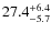 $\rm 27.4^{+ 6.4}_{- 5.7}$