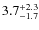$\rm 3.7^{+ 2.3}_{- 1.7}$