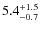 $\rm 5.4^{+ 1.5}_{- 0.7}$
