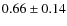 $0.66\pm0.14$