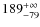 $\rm 189 ^{+\infty}_{- 79}$
