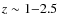 $z\sim 1{-}2.5$