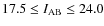 $17.5 \leq I_{\rm AB} \leq 24.0$