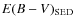 $E(B-V)_{\rm SED}$