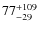 $\rm 77 ^{+109}_{-29}$