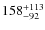 $\rm 158 ^{+113}_{-92}$