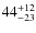 $\rm 44 ^{+12}_{-23}$