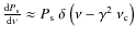 $\frac{{\rm d}P_{\rm s}}{{\rm d}\nu}\approx P_{\rm s}~\delta~{\left( {\nu-\gamma^2~\nu_{\rm c}}\right) }$