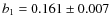 $b_1=0.161\pm 0.007$