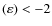 $(\varepsilon)<-2$