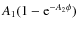 $A_1(1-{\rm e}^{-A_2\phi})$
