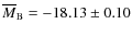 $\overline{M}_{\rm B}=-18.13\pm0.10$