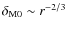$\delta _{\rm M0}\sim r^{-2/3}$