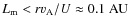 $ L_{\rm m}<rv_{\rm A}/U\approx
0.1~{\rm AU}$