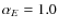 $\alpha _{E}=1.0$