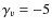 $\gamma _{v}=-5$