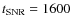 $t_{\rm SNR}=1600$