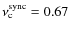 $\nu_{\rm c}^{\rm sync} = 0.67$